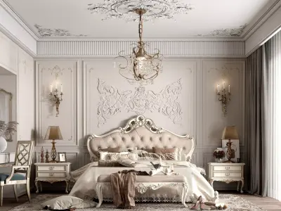 bedroom Low-poly 3D model