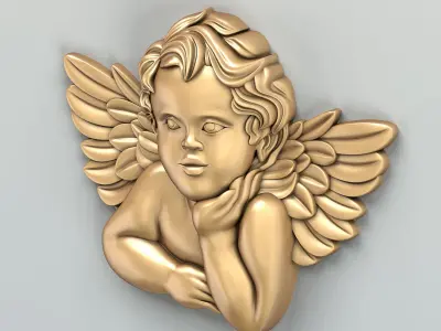 Carved decor central 027 Cupid 3D model