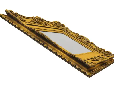 Frame picture gold v9 3D model