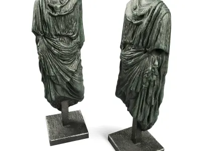 Athena sculpture standing 3D model