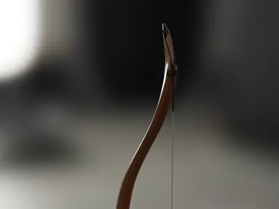 Traditional  Turkish bow with arrow 3D model 3D model