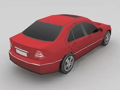 Mercedes C class Low-poly 3D model purchase