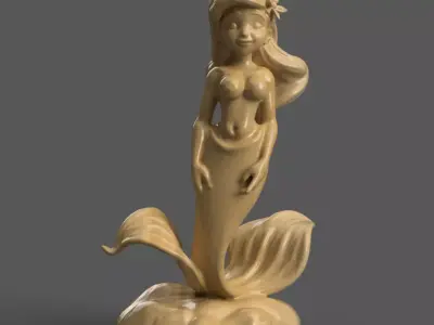 Cute Mermaid 3D Design 3D print model