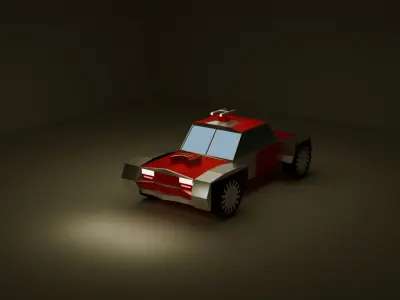 Car Shoot Toy Low-poly 3D model