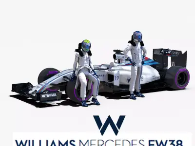 Williams FW38 Low-poly 3D model