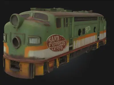  Express  Vintage Train Locomotive Model for Countryside  3D model
