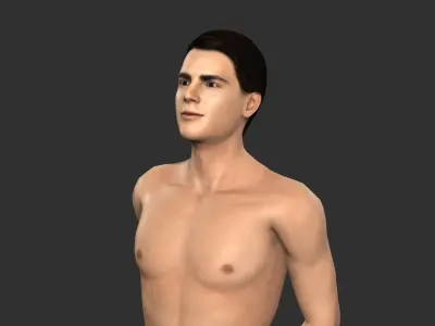 Game character Man Low-poly 3D model