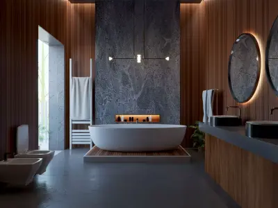 Bathroom Interior design Free 3D model