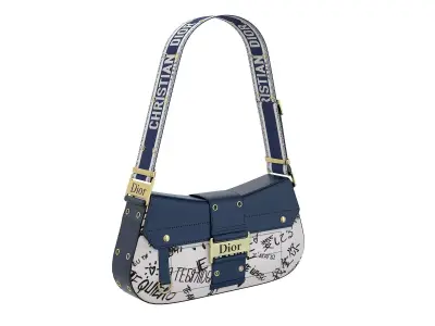 Dior Street Chic Bag Blue Print 3D model