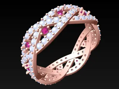 Diamond Ring - Womens Rings - N325350A 3D print model