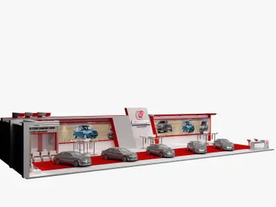 Booth Exhibition Stand a108b 3D model