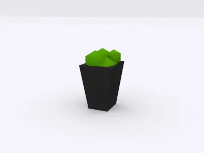 Plants low poly pack Free low-poly 3D model