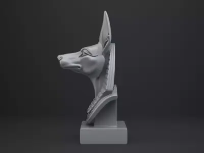 Anubis Bust - Animal Figurine 3D print model