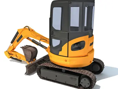 Small Excavator 3D model