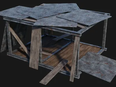 Medieval Houses 58- 4K Textures Game Ready Low-poly 3D model