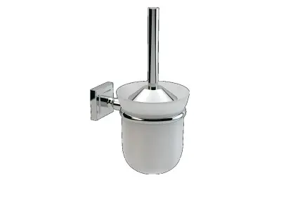 Violet Toilet Brush Glass Short 3D model