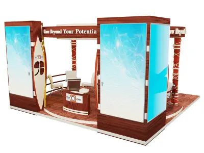 booth Exhibition Stand a596a 3D model