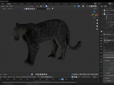 Black panther Jaguar Photorealistic Rigged 3d Blender 4K model  3D model