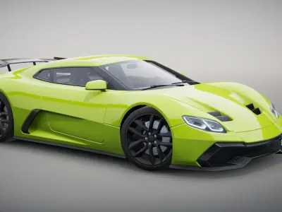 Realistic Car HD 06 Low-poly 3D model