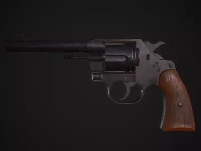 Colt  M 1917 Revolver  Low-poly 3D model