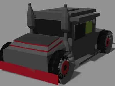 LOW POLY CAR truck 3D model