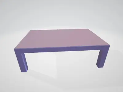 Wooden Table Free low-poly 3D model