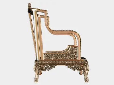 Carved single sofa for cnc 20 3D model