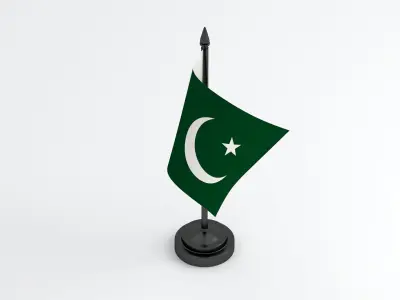 Table Flag Pakistan 3D model
