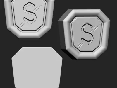 Stylized Coins IMM Brush Pack 14 in One 3D model