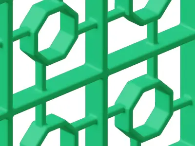 Plastic Astonishing Window Grill Toy 3D model