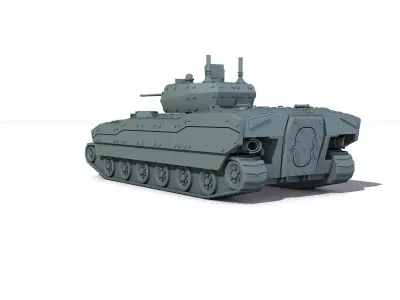 Armored infantry vehicle Low-poly 3D model