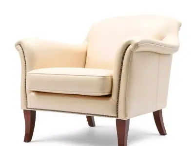 Elegant Beige Armchair model pack Low-poly 3D model
