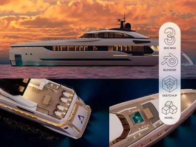 40M Superyacht 3D model
