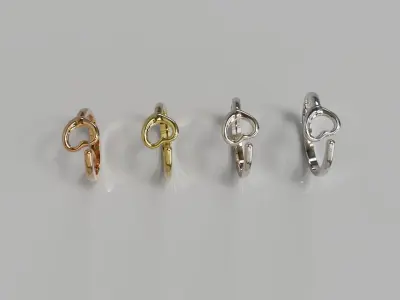 Heart Ring 3D print model 7