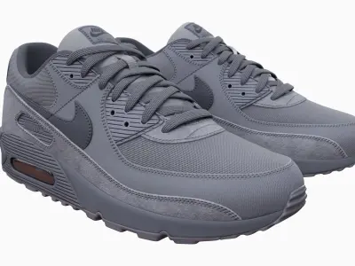 Nike airmax 90 sneaker boots Low-poly 3D model