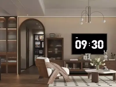 Living room 3D model 48