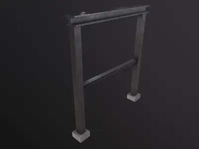 Construction steel beam 3D Model Low-poly 3D model