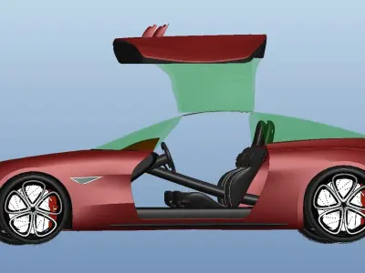 Alfa and Romeo sports cars 3D model