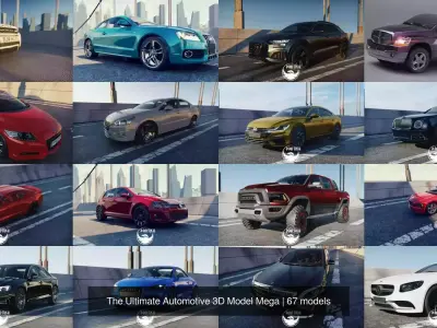 The Ultimate  80 Automotive 3D Model Mega 3D Model Pack