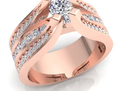 Fancy Luxury Ring 3d Model Render Detail  3D print model