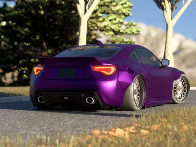 Subaru BRZ with Rocket Bunny Kit 3D model