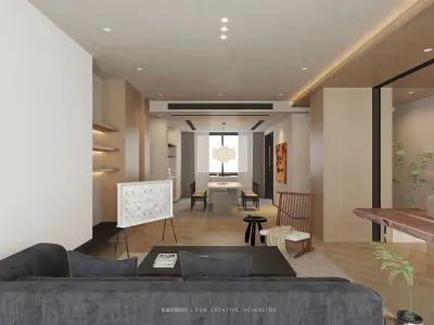 A 3D Max and CAD Blueprint of a Luxurious Living Space 3D model