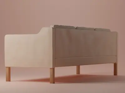 Leather sofa Low-poly 3D model purchase