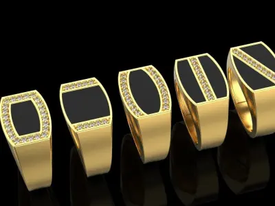 Man  signet ring  3D Model Pack