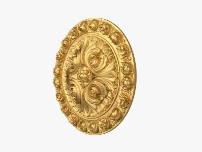 Classic round decor ornament 269 3D model