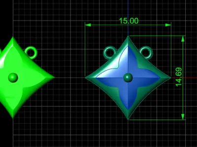 lv enamel necklace 3D print model