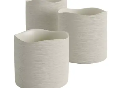 Off White or Cream vase 3D model