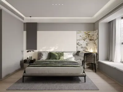 Bedroom interior scenes 3D model 22