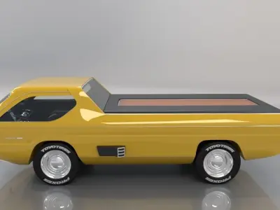 Dodge Deora High Poly and Low Poly 3D model
