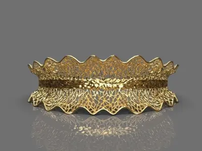 Stylized bracelet 3D print model